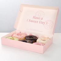 Boîte à dessert personnalisée imprimée avec fenêtre, en carton, pour gâteaux, biscuits, pâtisseries, emballage de boulangerie, écologique, qualité alimentaire
