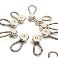 Boutons flexibles en gros couleur argent 10mm 15mm pour collier