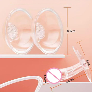 Masseur de poitrine, ventouse transparente, ceinture de succion du mamelon, vibrateur de pénis, masseur à télécommande - Product Image 4