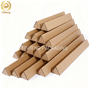 Op maat gemaakte driehoekige lange golfkartonnen doos |   Hoogwaardige beschermende verpakkingen voor displaystandaards, lichtbuizen, vlaggenmasten - Product Image 3