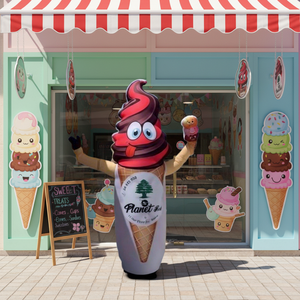 Modelo de Mascota de Globo Inflable con Movimiento de Mano para Publicidad Personalizada de Heladerías y Tiendas de Comida - Product Image 3