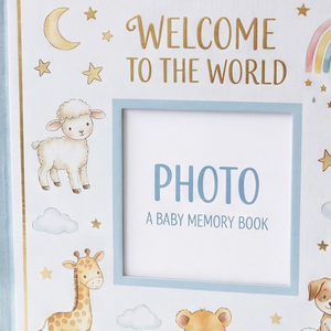 Libro de Recuerdos de Bebé de Lino de Lujo, Tapa Dura, Diario del Primer Año, Libro de Hitos Estético con Acuarelas, Álbum de Fotos de Recuerdo <span class=keywords><strong>para</strong></span> Recién Nacidos, Dorado - Product Image 5