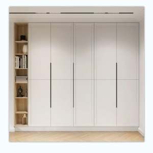 Modern Folding Cupboard Wardrobe With Men Rack Structure Cupboard Wardrobe Simple Melamine Wardrobe Furniture Bedroom Closet - Product Image 4