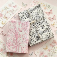 Papier de soie vierge jetable écologique fait main avec logo personnalisé, imperméable, résistant à la graisse, biodégradable et recyclable pour cadeaux