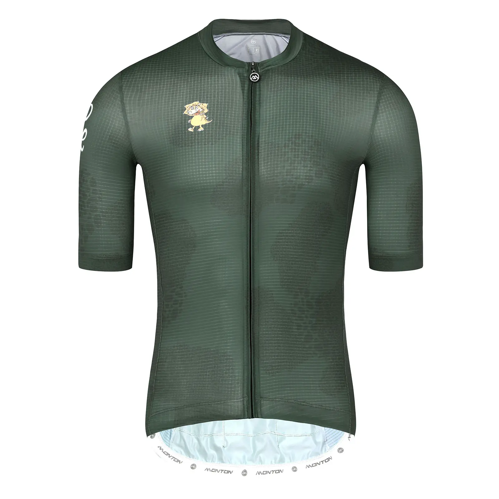 Hot Sale Monton Lifestyle Stocks sublimation Mens Cycling jerseys Cycling Short Sleeves /cycling wear Dinosaur Green