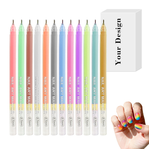Ensemble de stylos à vernis à ongles 3D 0,5 mm, marqueurs de <span class=keywords><strong>peinture</strong></span> <span class=keywords><strong>acrylique</strong></span> à séchage rapide, stylo à points, stylo à dessin, 12 pièces, stylos à ongles colorés - Product Image 2