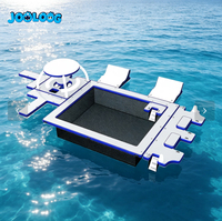 Plateforme flottante gonflable en PVC Drop Stitch pour piscine, cabane, canapé, tente, ponton, salon aquatique, radeau, île flottante