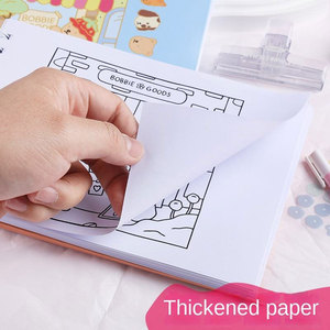 Carnet de coloriage pour enfants A5, motif ours de dessin animé mignon, livre de peinture, reliure spirale, carnet de croquis et de gribouillage pour aquarelle - Product Image 3