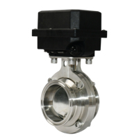 Vanne papillon modulante proportionnelle Tonheflow A550-M50-SD-B 57mm SS304 avec raccord Triclamp DC12-24v Modbus RTU 485