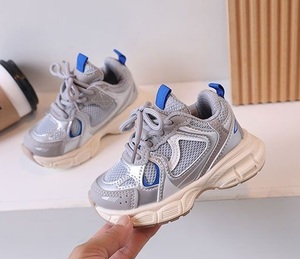 Çocuk Sneakers erkek çocuk spor ayakkabılar koşu gündelik ayakkabı nefes çocuk moda ayakkabılar düz koşu ayakkabıları - Product Image 2