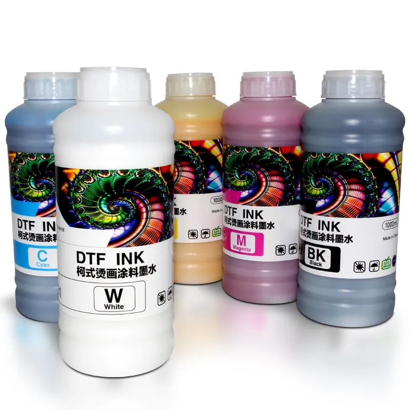 Colorking A4 A3 boyutu L1390 L1800 dtf yazıcı mürekkep CMYK beyaz mürekkep DTF baskı için