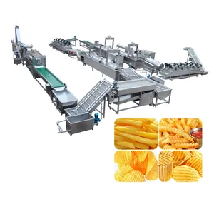 Machine de fabrication de frites fraîches et congelées, petite Machine entièrement automatique, ligne de Production de frites fraîches et congelées