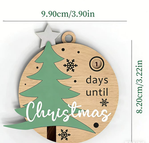 Calendrier de l'Avent de Noël en bois, pendentif décoratif pour la maison, ornement suspendu pour sapin de Noël, cadeau de festival d'hiver, décoration familiale - Product Image 5