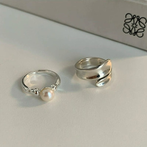 S925 Sterling Silver Geometric Pearl <b>Ring</b> For Women Adjustable Index Finger Everyday Wear Jewelry - Product Image 5