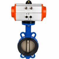 Vanne papillon pneumatique en fonte ductile, double action, siège souple concentrique DN50-DN600