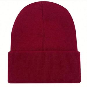 Unisex Wholesale Basic Winter Acrylic Plain <strong>Turn</strong> up Knitted Beanies Hat - Product Image 1