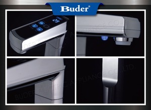 Distributeur d'eau chaude instantanée sous comptoir en acier inoxydable 4L Buder (Taïwan) avec commande tactile, support argenté, idéal pour usage hôtelier - Product Image 6