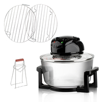 ACKILISS Friteuse à air trois-en-un 12L ACL-5302 3500W avec bol en verre, chaleur réglable, minuterie 60 minutes, utilisant le panier bas, le panier haut et les pinces