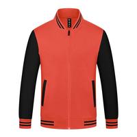 Veste de baseball pour homme en tissu respirant léger et sain, fermeture éclair, style universitaire, polyester, sport