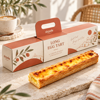 Boîte à emporter personnalisée en carton arabe avec poignée, biodégradable et réutilisable, pour pain pita, galettes de lentilles, bibe, lait de datte, pâtisseries