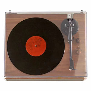 Tourne-disque <span class=keywords><strong>vinyle</strong></span> vintage tout-en-un avec haut-parleurs intégrés, lecture Bluetooth et cache anti-poussière pour audiophiles et usage domestique - Product Image 4