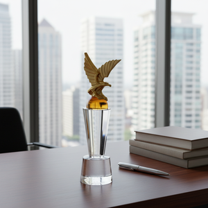 Escultura de Cristal K9 Creativa con Forma de Pájaro en Vuelo, Logotipo Personalizado para Empresas, Apreciación a los Empleados, Decoración de Oficina - Product Image 5