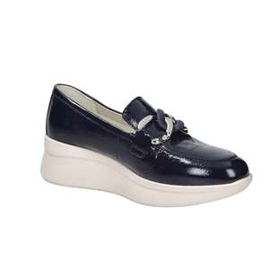Mocassins en cuir bleu pour femme Cinzia Soft, chaussures plates - Product Image 5