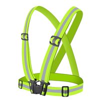 Gilet de course réfléchissant à LED Vêtements d'avertissement de sécurité en polyester avec sangle élastique de chargement USB