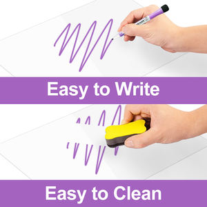 กระดานไวท์บอร์ดสีขาวใช้ซ้ำได้สำหรับการศึกษาบันทึกตารางการทำรายการฐานไม้ที่มีไฟ - Product Image 5