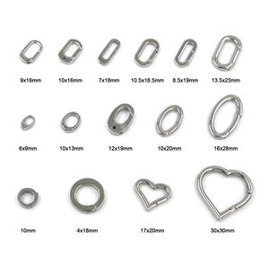 ステンレス製スプリングキーリングブランク、回転式スプリングクラスプ、シルバーのスプリングフック、ハンドバッグDIYバッグ、キーリング、クラフト製作に - Product Image 3