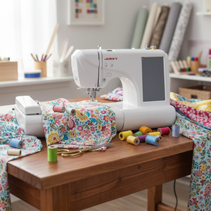 Machine à broder et à coudre domestique 45W, point noué, pied marcheur, platine plate, <span class=keywords><strong>aiguille</strong></span> simple, neuve 220V - Product Image 1