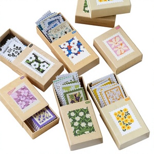 Autocollant Mo Mo Matchbox Série Fleur Fraîche Bureau de <span class=keywords><strong>Poste</strong></span> Papier Cuivré Rétro Matériel de Journalisation Gaufré <span class=keywords><strong>en</strong></span> Letterpress - Product Image 1