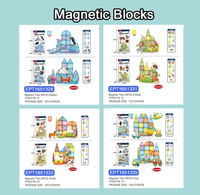 Juego de 33 Bloques de Construcción Magnéticos 3D, Juguete Educativo STEM para Niños Pequeños, Bloques Magnéticos Temáticos (Océano/Foresta/Granja/Ciudad)