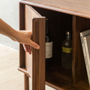 Mueble de <span class=keywords><strong>TV</strong></span> para Salón Estilo Italiano AJUNION, Marco de Madera, Puerta de Mueble con Tejido de Cuero Artificial, Soporte de <span class=keywords><strong>TV</strong></span>, Consola de Entretenimiento, Mesa de <span class=keywords><strong>TV</strong></span> - Product Image 2