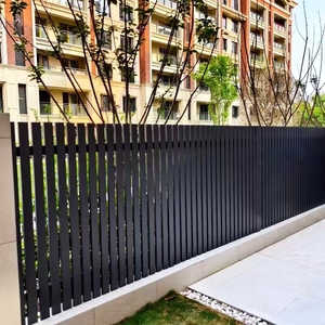 Clôture de jardin en alliage d'aluminium, panneau moderne, installation facile, grille extérieure noire, résistante à la rouille, écologique, peu coûteuse, 6 pieds - Product Image 5