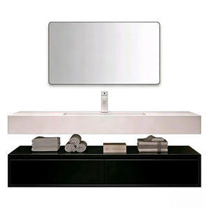 <span class=keywords><strong>Mobile</strong></span> <span class=keywords><strong>Bagno</strong></span> Sospeso con Lavabo Integrato in Ceramica Senza Soluzione di Continuità e Specchio Intelligente Incluso - Product Image 5