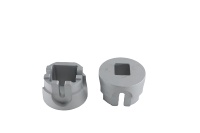 Manchon de couplage en aluminium sablé usiné CNC sur mesure OEM/ODM, moyeu de connexion en alliage d'aluminium à alésage carré, pièces mécaniques