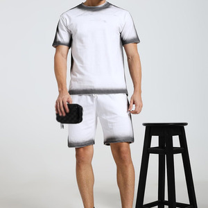 Wholesale Cheap Price Men Summer <b>Twin</b> <b>Sets</b> Two-Piece Men's Street Wear Short <b>Sets</b> Full Regular Fit Contrast Color <b>Twin</b> <b>Sets</b> - Product Image 1