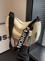 Sac à bandoulière pour femme de style coréen, best-seller, avec fermeture éclair, deux bretelles, polyester, grande capacité, imperméable, polyvalent, décontracté
