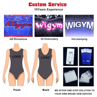 Leotardos de Gimnasia Unisex WIGYM Personalizados por Sublimación, Spandex/Algodón, Ligeros, de Secado Rápido, Bordado 3D, Ropa de Baile para Entrenamiento y Actuaciones