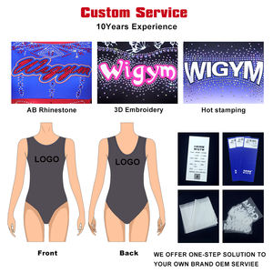 Leotardos de gimnasia Unisex personalizados con Spandex/algodón de secado rápido y bordado 3D para entrenamiento, ropa de baile y puesta en escena - Product Image 5