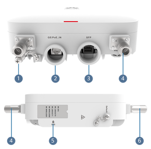 Point d'accès Huawei AP avec antennes externes de type <span class=keywords><strong>AirEngine</strong></span> <span class=keywords><strong>5761R</strong></span>-11E - Product Image 1