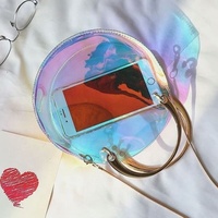 Film PVC souple laminé transparent irisé coloré de 0,4 mm d'épaisseur pour sacs et chaussures