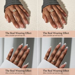 BTARTBOX XCOATTIPS Uñas Postizas al por Mayor de Alta Calidad para Salón, Uñas de <span class=keywords><strong>Gel</strong></span> Suave con Punta Francesa Cuadrada y Almendrada, Cobertura Completa, Uñas a Presión - Product Image 2