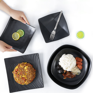 <span class=keywords><strong>Assiettes</strong></span> en mélamine certifiées FDA, vaisselle incassable pour usage commercial, prix <span class=keywords><strong>de</strong></span> gros, <span class=keywords><strong>assiettes</strong></span> en mélamine noires mates - Product Image 3