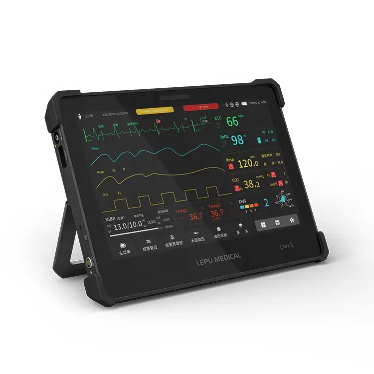 Lepu klinik Multi Parameter layar sentuh Transport Handheld Vital Sign Monitor