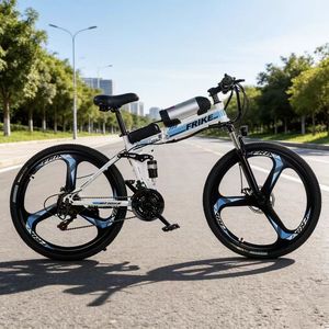 ล้อขนาด 26 นิ้วแบบรวมตัว, ระบบกันสะเทือนคู่, ดิสก์เบรกคู่, แบตเตอรี่ลิเธียม 36V 10AH, พับได้, จักรยานไฟฟ้าสำหรับกีฬาในเมือง - Product Image 6