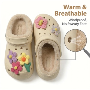 Série de Noël pour enfants Yearning Kid's Cartoon, chaussures thermiques chaudes en EVA, imperméables, respirantes, écologiques, légères, avec doublure en peluche tendance - Product Image 6