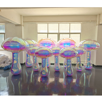 Ballon géant en forme de champignon miroir gonflable en PVC double, imprimé UV, taille personnalisable, scellé à l'air, pour événements et décorations de fête
