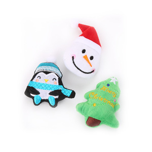 2025 fabbrica di natale serie peluche gatto giocattolo con pupazzo di neve pinguino contiene <span class=keywords><strong>Catnip</strong></span> giocattoli da masticare per gatti - Product Image 4